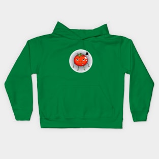 funny angry tomato Kids Hoodie